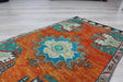 Turkish Patterned Mini Rug 48cm x 95cm Handcrafted Vintage