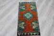 Turkish Patterned Mini Rug 48cm x 95cm Handcrafted Vintage