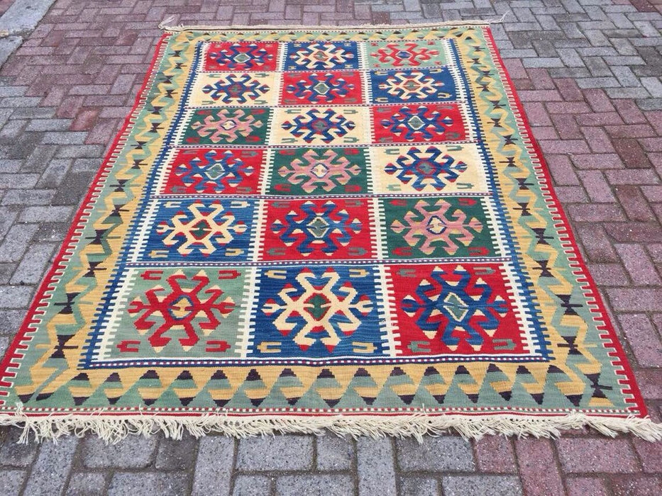 Turkish Vintage Hand Knotted Rug 239Cm X 178Cm #369