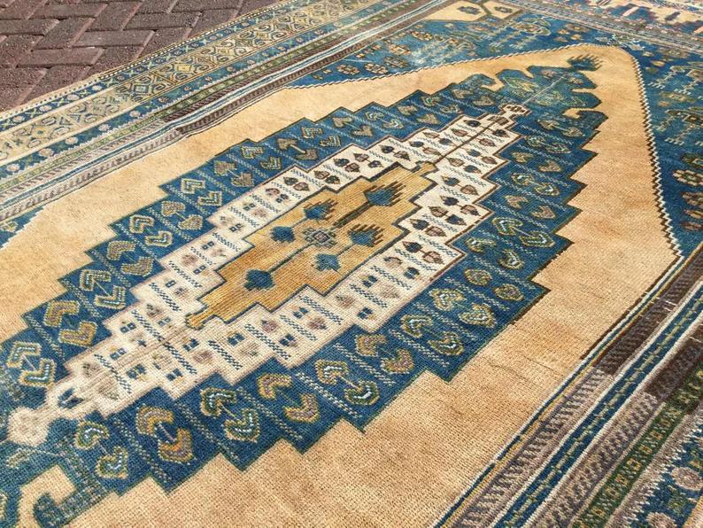 Turkish Vintage Handknotted Rug 280cm x 171cm