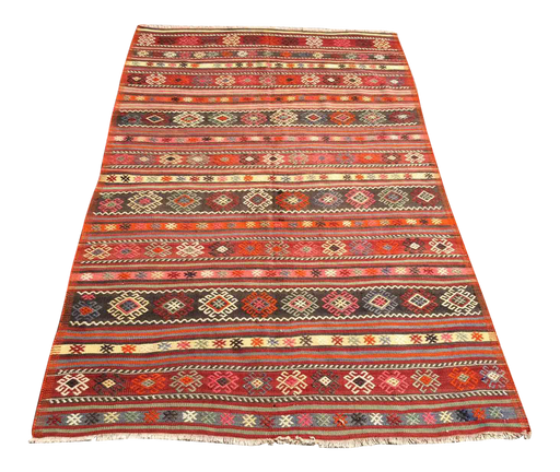 Turkish Vintage Kilim Area Rug 147cm x 233cm #615