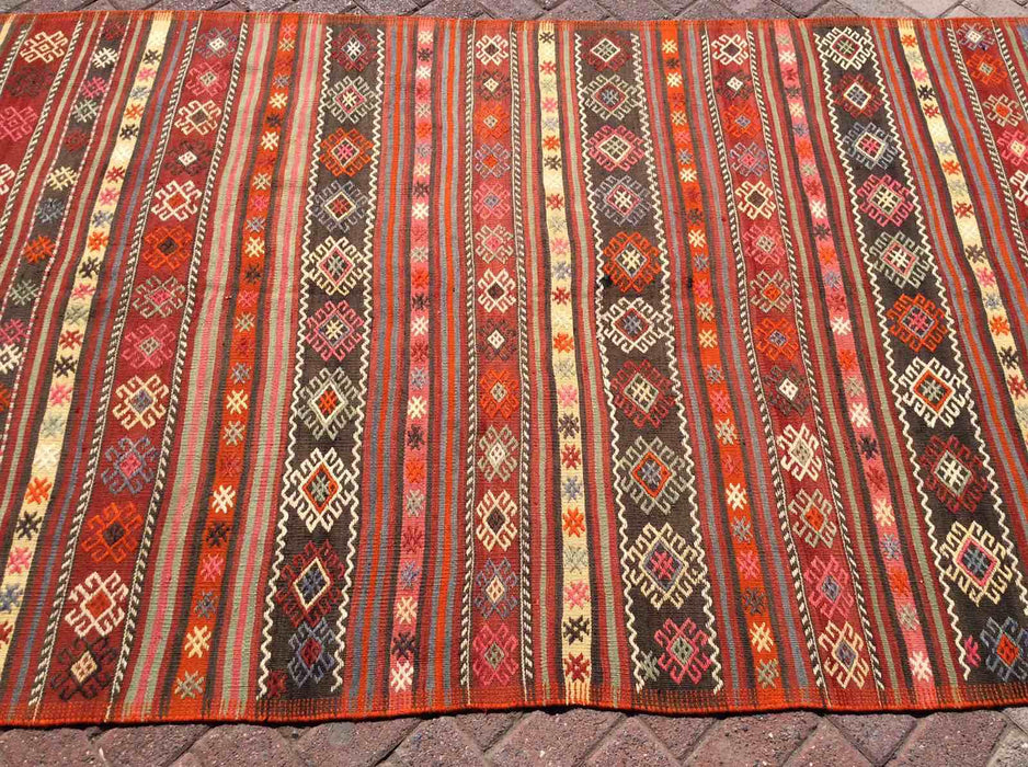 Turkish Vintage Kilim Area Rug 147cm x 233cm #615
