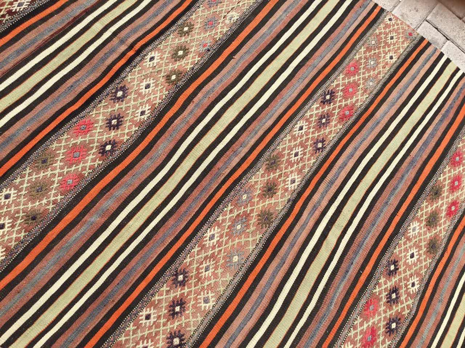 Turkish Vintage Kilim -matto 147x240 cm Ainutlaatuinen Tribal Design