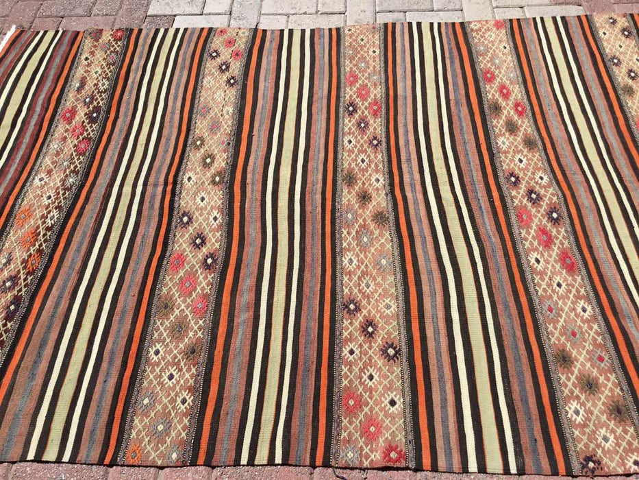 Turkish Vintage Kilim -matto 147x240 cm Ainutlaatuinen Tribal Design