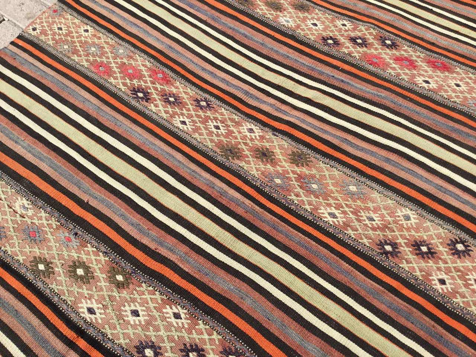 Turkish Vintage Kilim -matto 147x240 cm Ainutlaatuinen Tribal Design