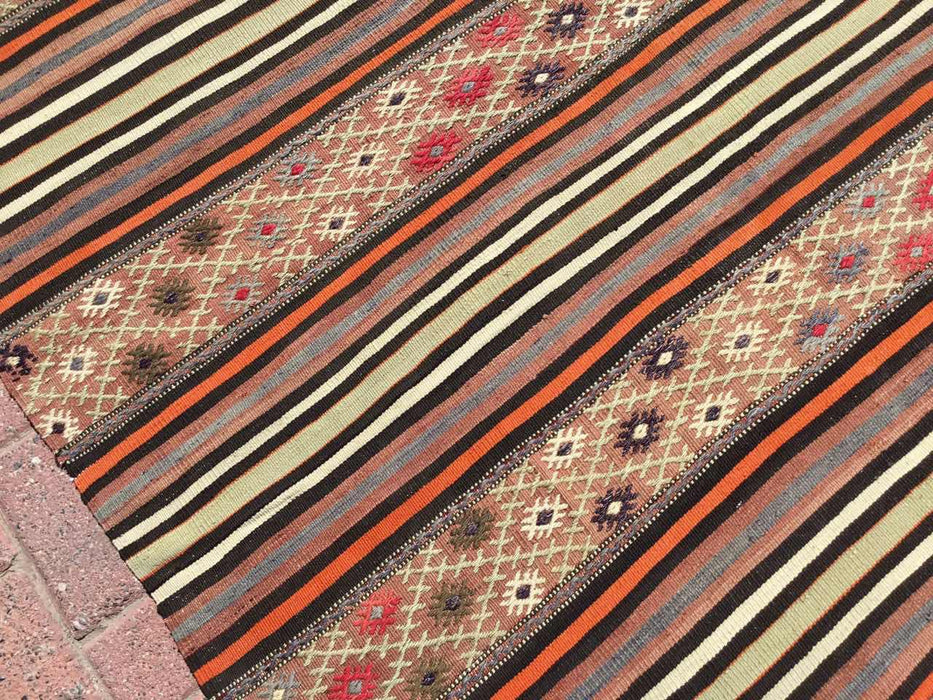 Turkish Vintage Kilim -matto 147x240 cm Ainutlaatuinen Tribal Design