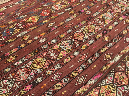 Turkish Vintage Kilim -matto 328cm x 189cm villapuuvilla