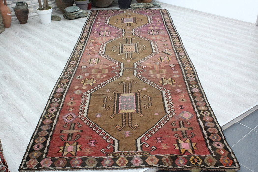 Turks vintage kelimloperkleed 160 x 459 cm