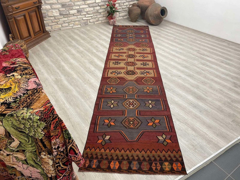 Turks vintage kelimloperkleed 453 x 102 cm