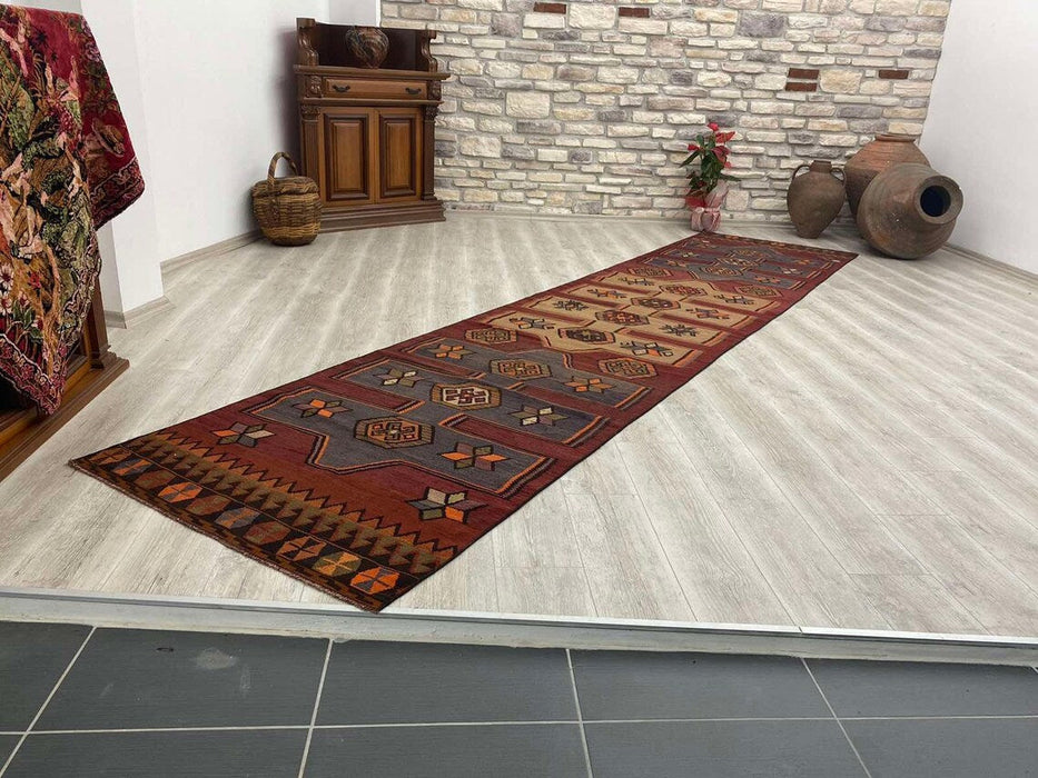 Turks vintage kelimloperkleed 453 x 102 cm