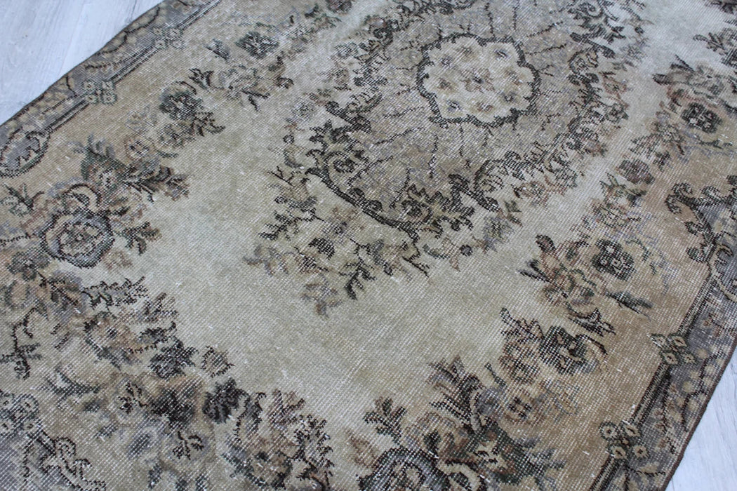 Turkish Vintage Rug 115cm x 201cm Handcrafted Wool Design