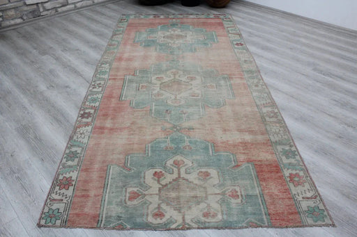 Turkish Vintage Rug 134cm x 291cm Geometric Design #401