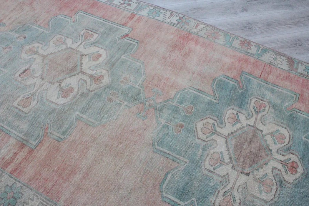 Turkish Vintage Rug 134cm x 291cm Geometric Design #401
