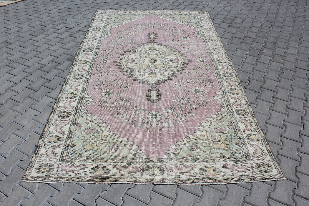 Turkish Vintage Rug 182cm x 316cm Geometric Design