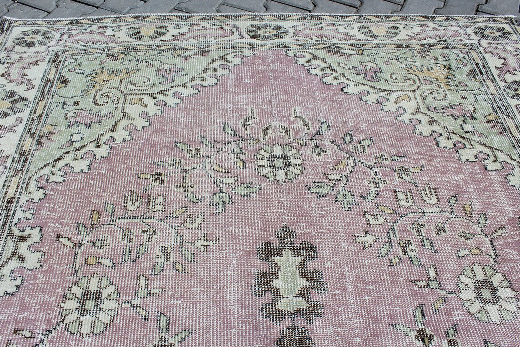 Turkish Vintage Rug 182cm x 316cm Geometric Design