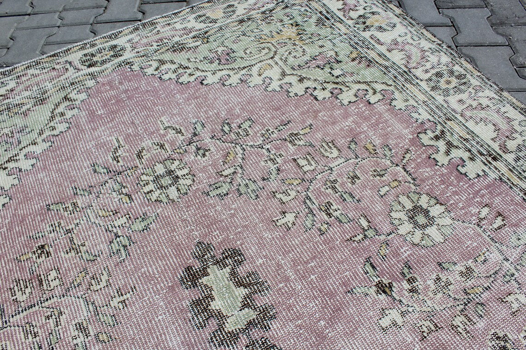 Turkish Vintage Rug 182cm x 316cm Geometric Design