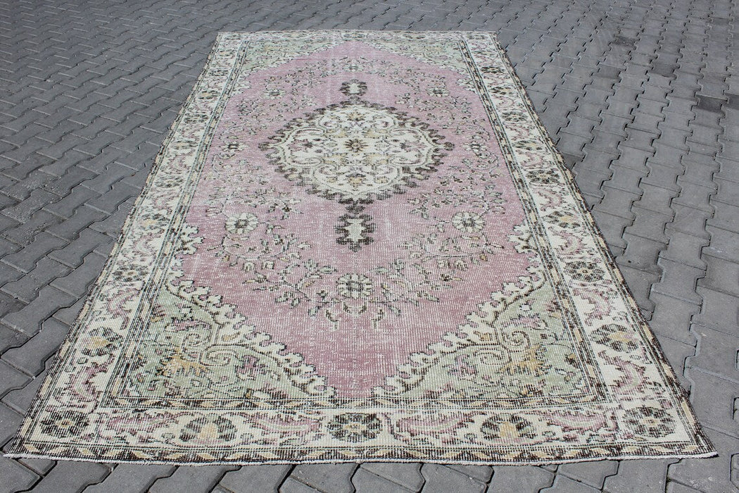 Turkish Vintage Rug 182cm x 316cm Geometric Design