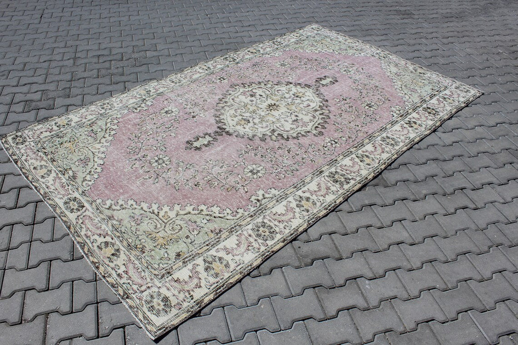 Turkish Vintage Rug 182cm x 316cm Geometric Design