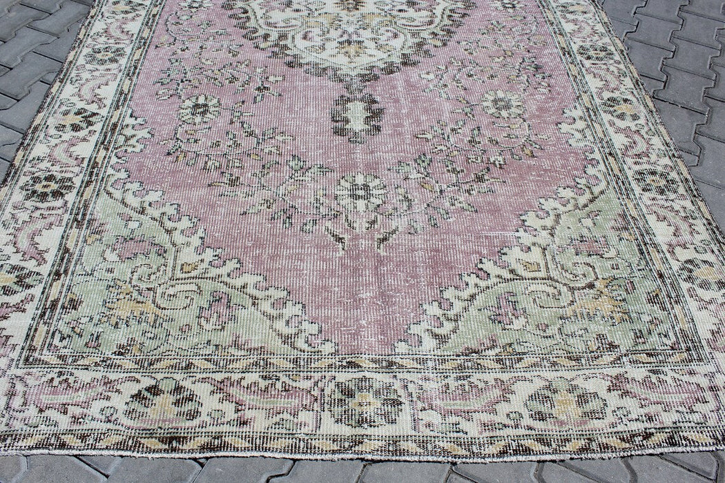 Turkish Vintage Rug 182cm x 316cm Geometric Design
