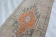 Turkish Vintage Runner Rug 373cm x 96cm Geometric Pattern