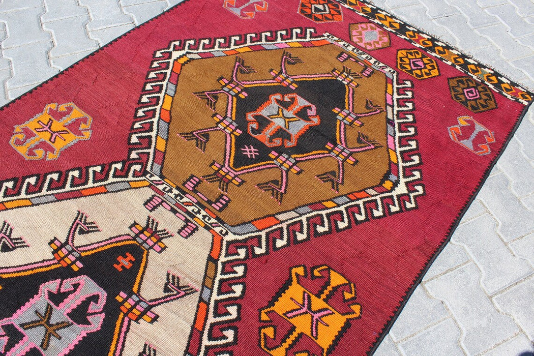 Turkish Wool Kilim Runner 428cm x 122cm Handmade #385