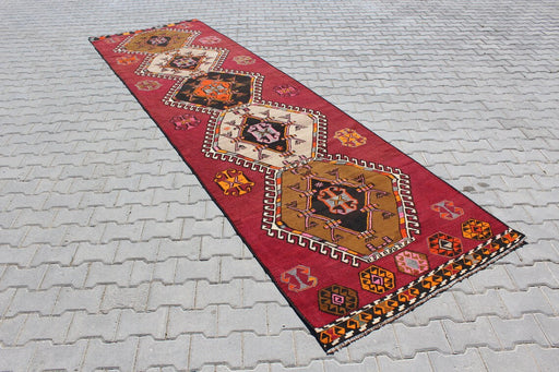 Turkish Wool Kilim Runner 428cm x 122cm Handmade #385