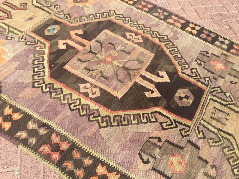 Turkish Wool Runner Rug 150cm x 409cm Vintage Style