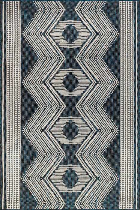 Turkoosi Flatweave Sisä-ulkoalueen matto 150x210 cm