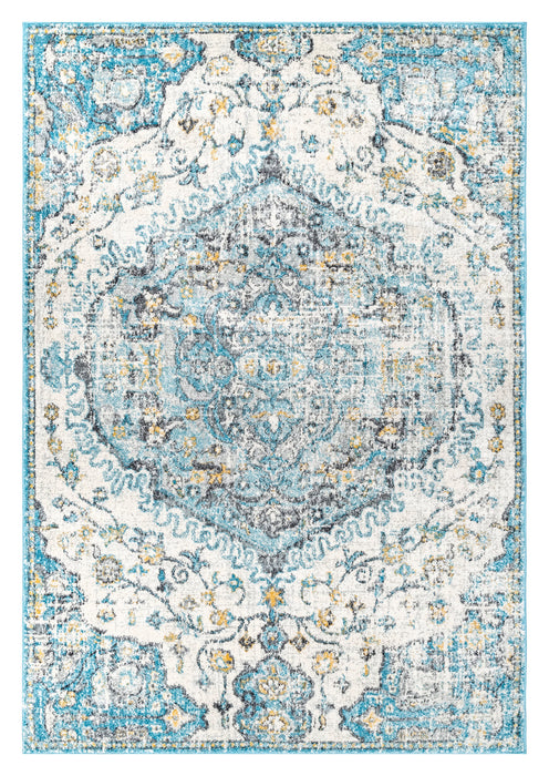Turquoise Medallion Area Rug 120x180 cm