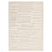 Valley Path Scandinavian Carved 3D Hi-Low Flatweave Ivory/Cream Rug