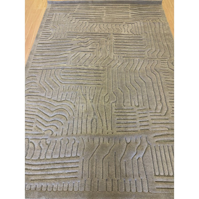 Valley Route Scandinavian Carved 3D Hi-Low Flatweave Beige/Natural Rug