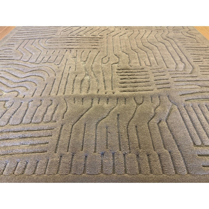 Valley Route Scandinavian Carved 3D Hi-Low Flatweave Beige/Natural Rug