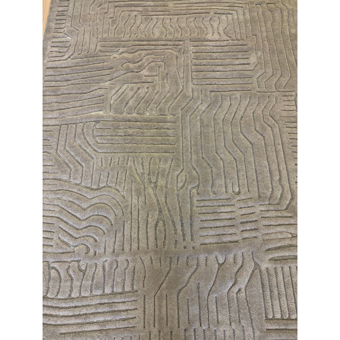 Valley Route Scandinavian Carved 3D Hi-Low Flatweave Beige/Natural Rug