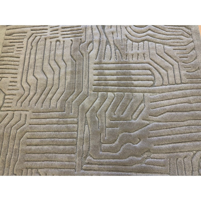 Valley Route Scandinavian Carved 3D Hi-Low Flatweave Beige/Natural Rug