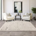 Valley Route Scandinavian Carved 3D Hi-Low Flatweave Ivory/Charcoal Grey/Cream/White Rug