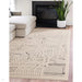 Valley Route Scandinavian Carved 3D Hi-Low Flatweave Ivory/Charcoal Grey/Cream/White Rug