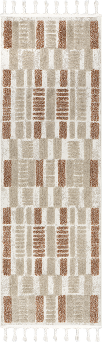 Valli geometrisk dusk område teppe 160x230 cm beige