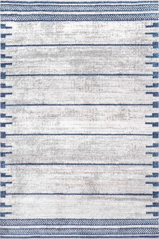 Tappeto Vanessa a righe 150x240 cm Blu in misto cotone