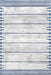 Tappeto Vanessa a righe 150x240 cm Blu in misto cotone