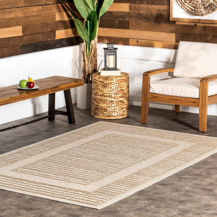 Vega beige innendørs utendørs areal teppe 120 x 180 cm