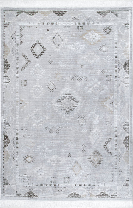 Venice Silver Fringed Area Rug 152x244 cm