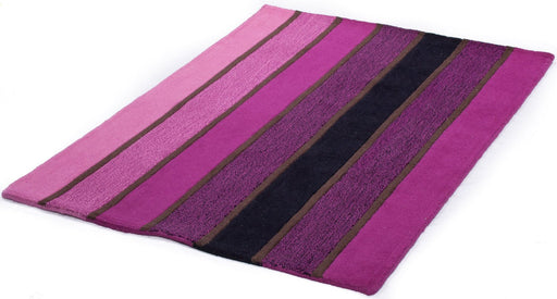 Vertical Stripes Fuchsia Rug