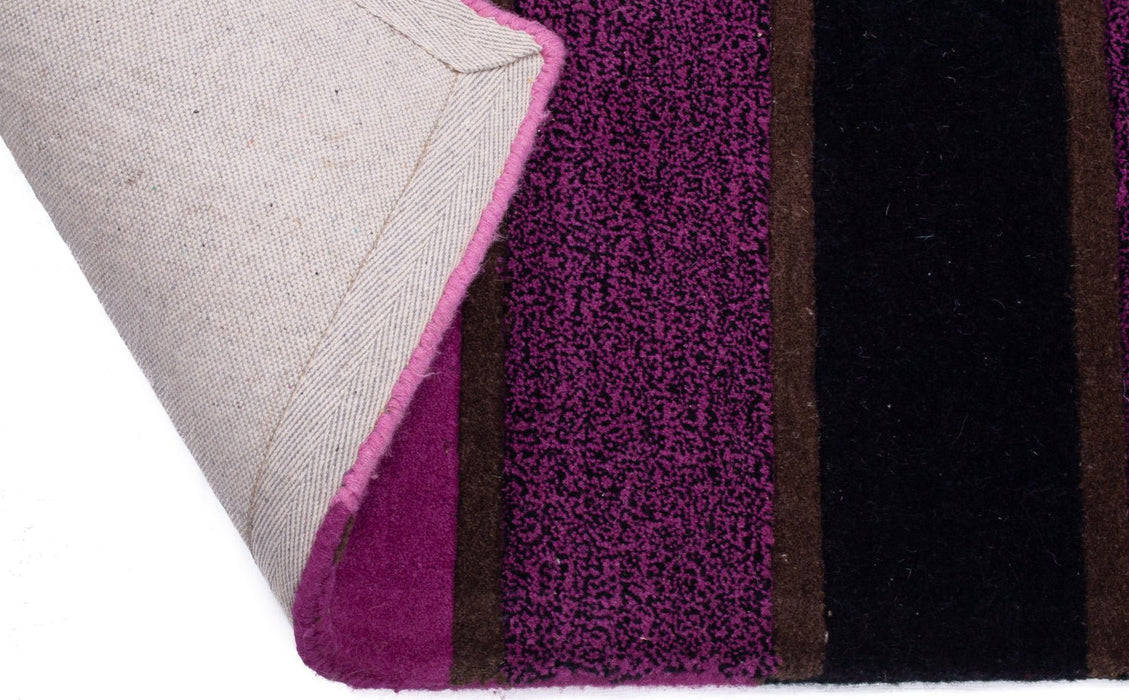 Vertical Stripes Fuchsia Rug