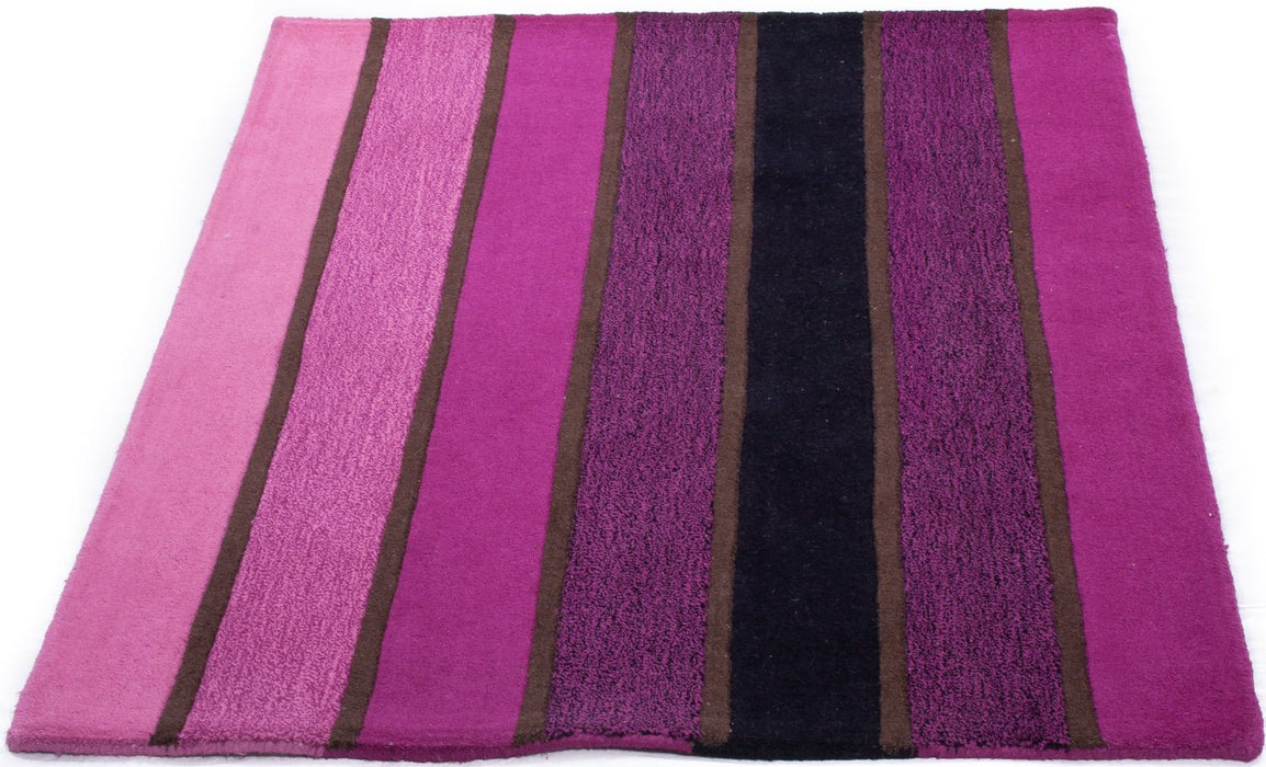 Vertical Stripes Fuchsia Rug