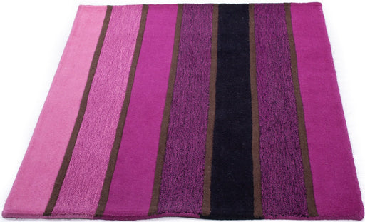 Vertical Stripes Fuchsia Rug