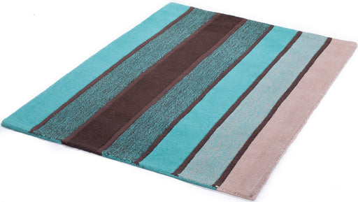 Vertical Stripes Teal Rug