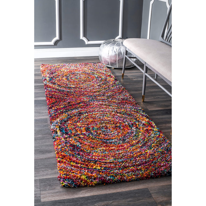 Levendig veelkleurig Swirl-vloerkleed 60 cm x 90 cm