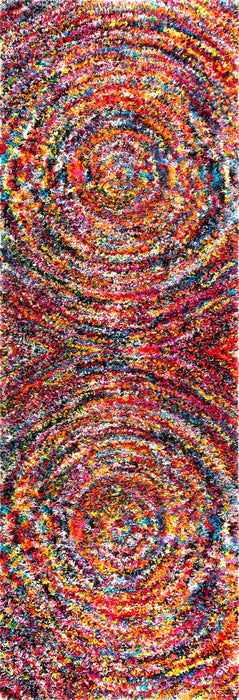 Levendig veelkleurig Swirl-vloerkleed 60 cm x 90 cm