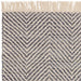 Vigo Modern Geometric Zig Zag Käsinkudottu Juuttisekoitus Pehmeä Touch Boho Flatweave Harmaa/kermanvärinen matto