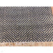 Vigo Modern Geometric Zig Zag Hand-Woven Jute Mix Soft-Touch Boho Flatweave Navy/Cream Rug